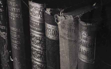 close up photography of old books